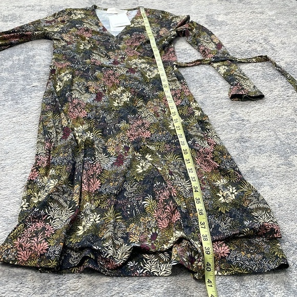 NWT La Prestic Ouiston Shirley Dress Elephant Night Multi True Wrap Sz 2 - Picture 7 of 13